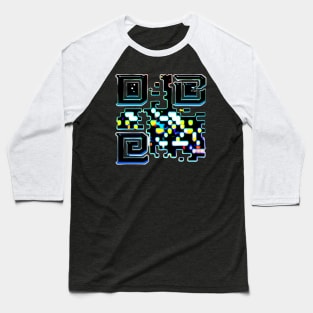 QR code art shape design Baseball T-Shirt